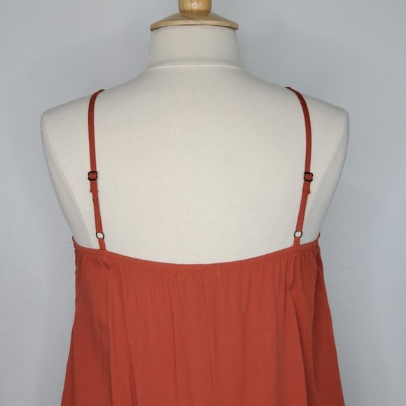 Live To Be Spoiled Mecca Orange Baby Doll Spaghetti Strap Dress, M (Juniors) - Picture 7 of 9